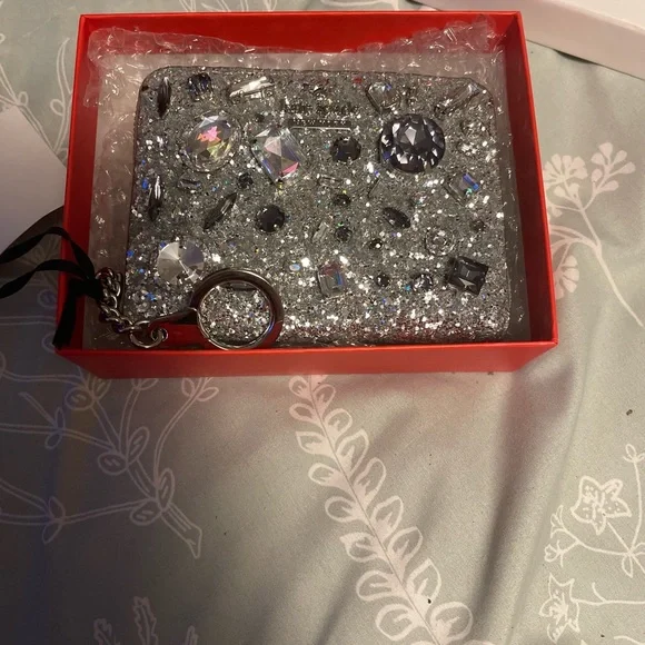 Kate spade rare beautiful Dani Brighton Lane silver multi gem glass wallet. - Picture 5 of 16